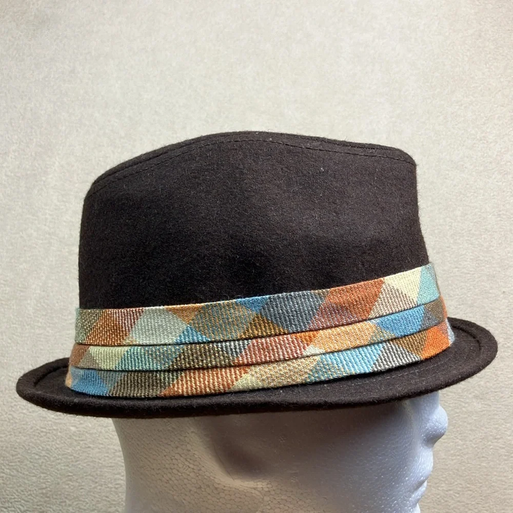 Goorin Bros Vintage Wool Blend‎ Multi Color Fedora Hat size Small